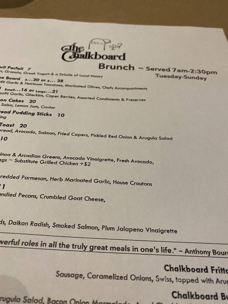 Chalkboard Catering - Tulsa, OK menu_pic