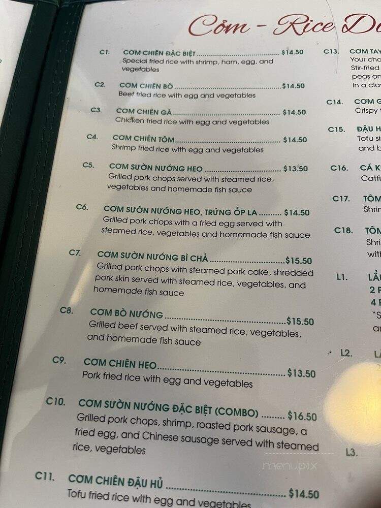 Pho Viet - Greenfield, WI menu_pic