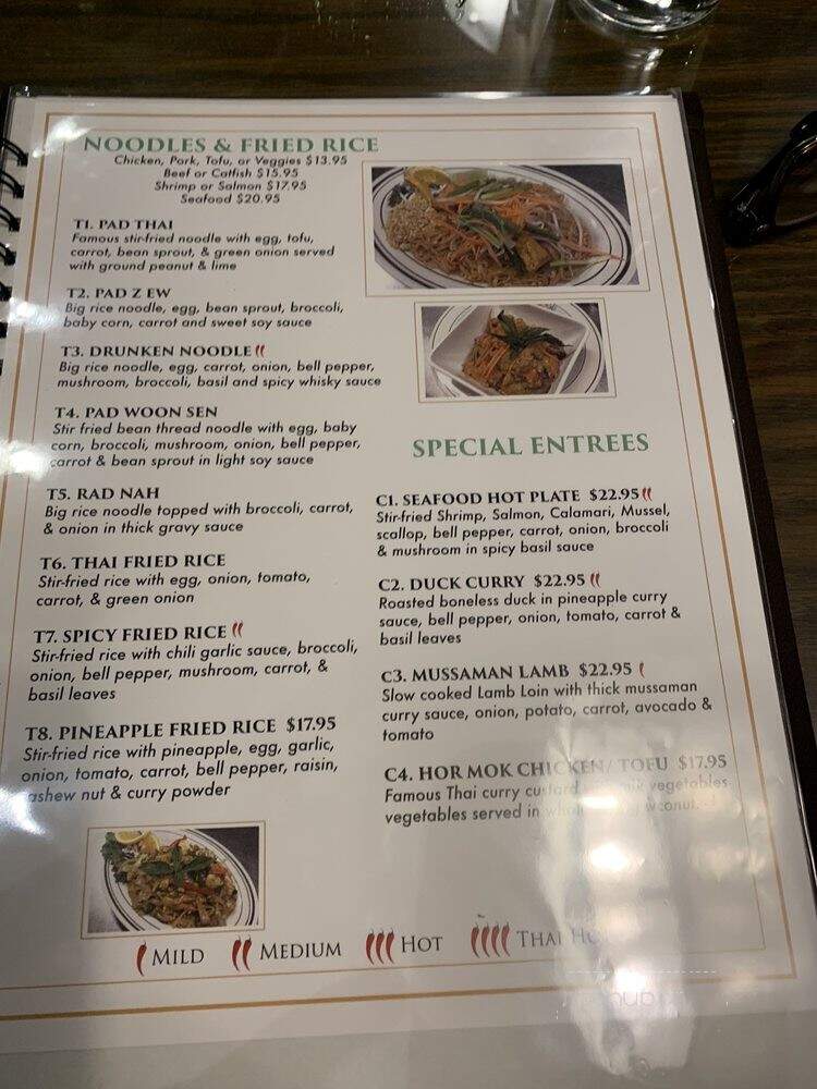 Suwana's Thai Orchid - Asheville, NC menu_pic