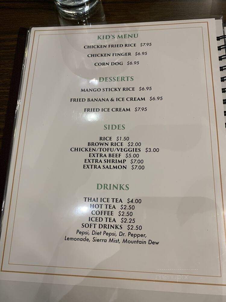 Suwana's Thai Orchid - Asheville, NC menu_pic