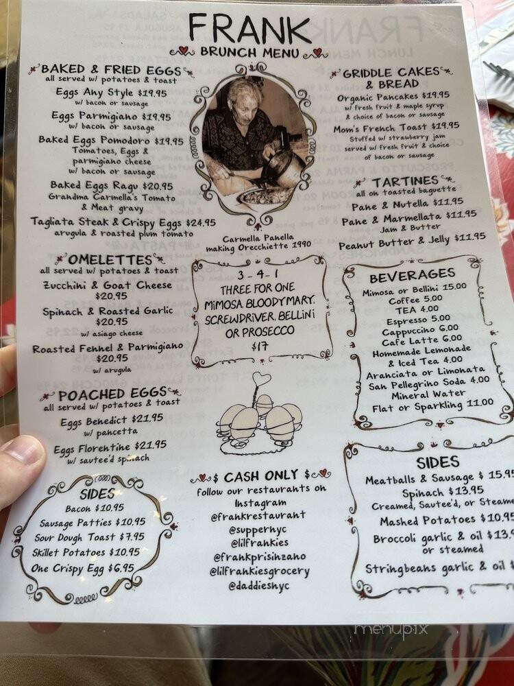 Frank - New York, NY menu_pic