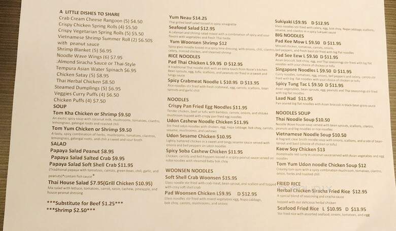 Noodle Wave - McKinney, TX menu_pic
