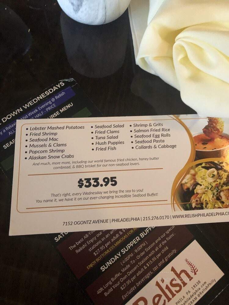 Relish - Philadelphia, PA menu_pic