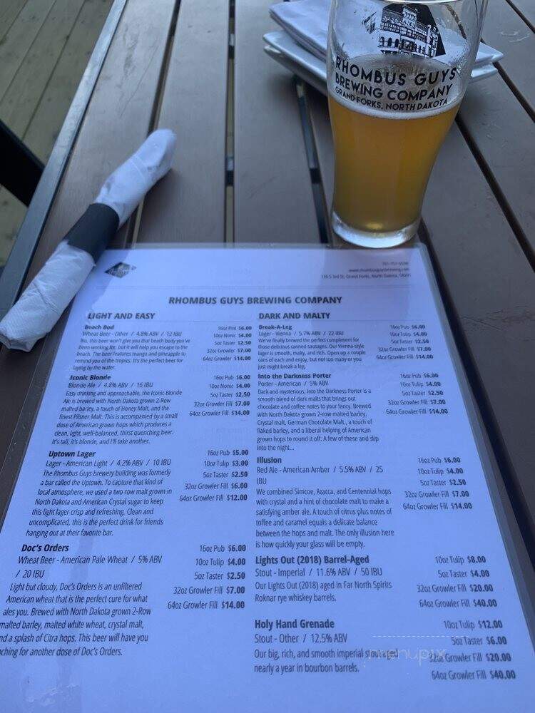 Rhombus Guys - Grand Forks, ND menu_pic