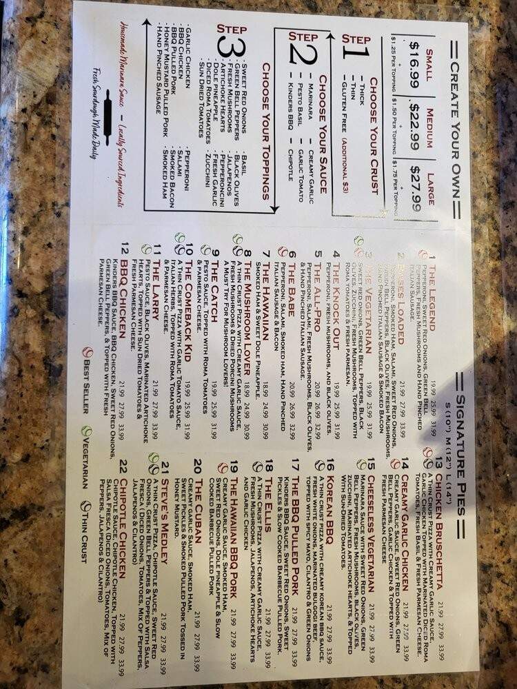 Legends Pizza Co. - San Jose, CA menu_pic