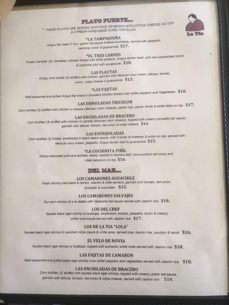 Moles La Tia - Los Angeles, CA menu_pic