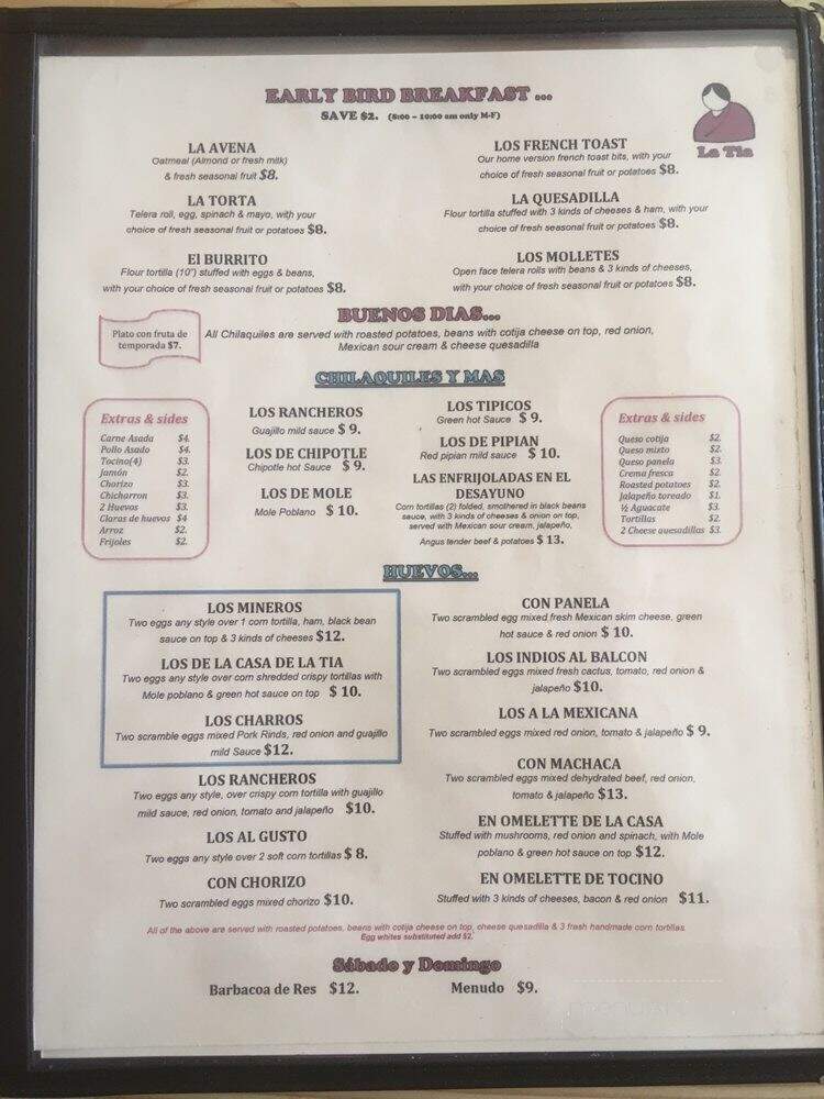 Moles La Tia - Los Angeles, CA menu_pic