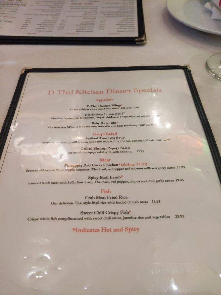 D Thai Kitchen - Thornwood, NY menu_pic