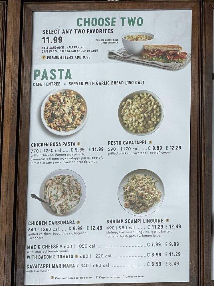 Corner Bakery Cafe - La Habra, CA menu_pic