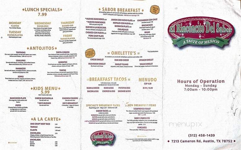 El Menudito - Austin, TX menu_pic