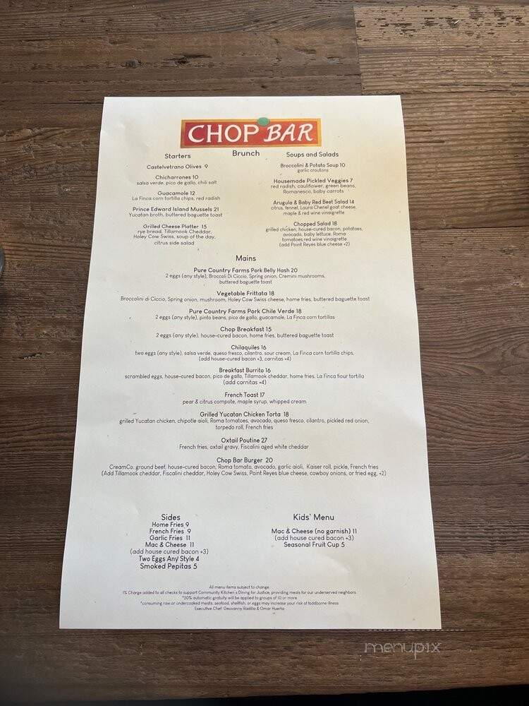 Chop Bar - Oakland, CA