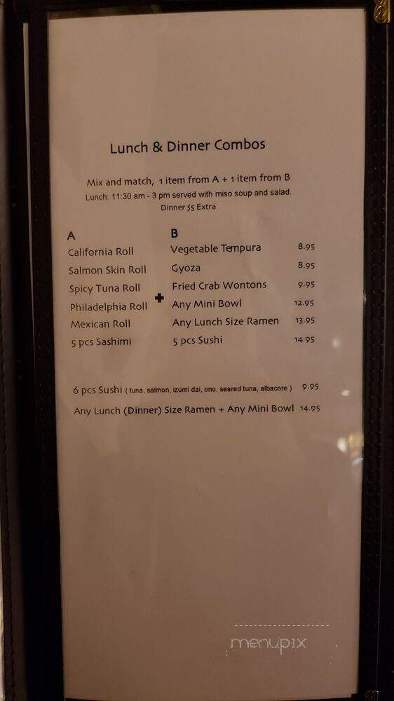 Burning Bonzai - Burbank, CA menu_pic