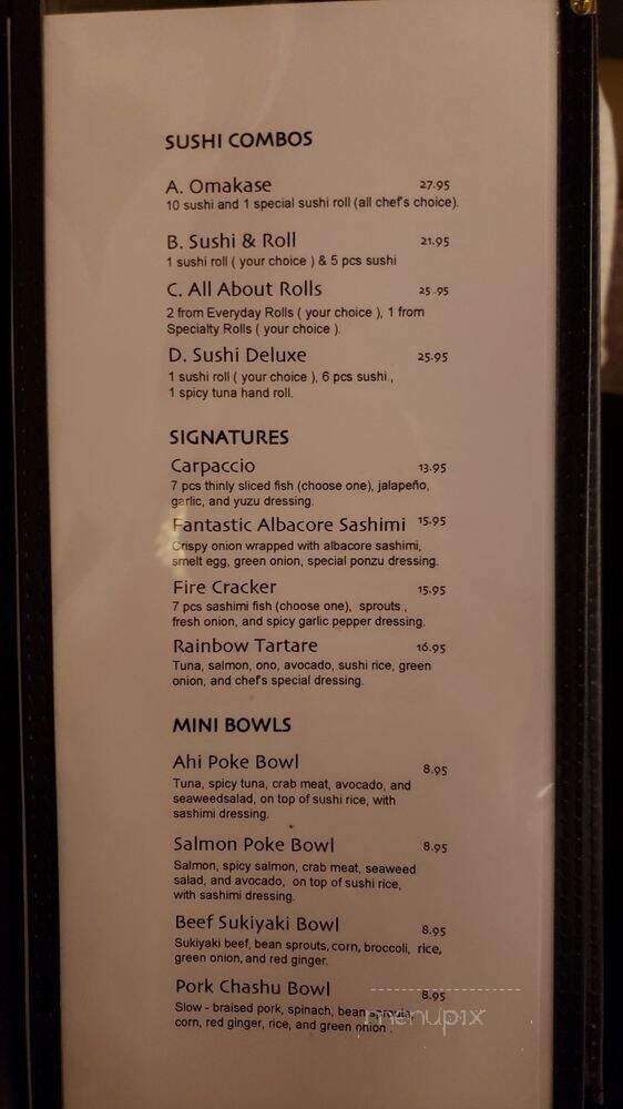 Burning Bonzai - Burbank, CA menu_pic