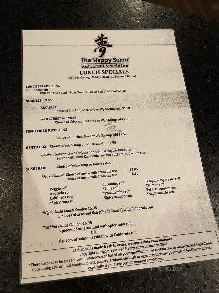 Happy Sumo - Broomfield, CO menu_pic