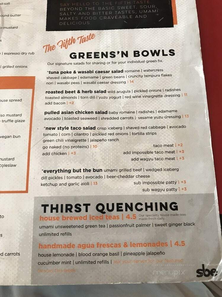 Umami Burger - Los Angeles, CA menu_pic