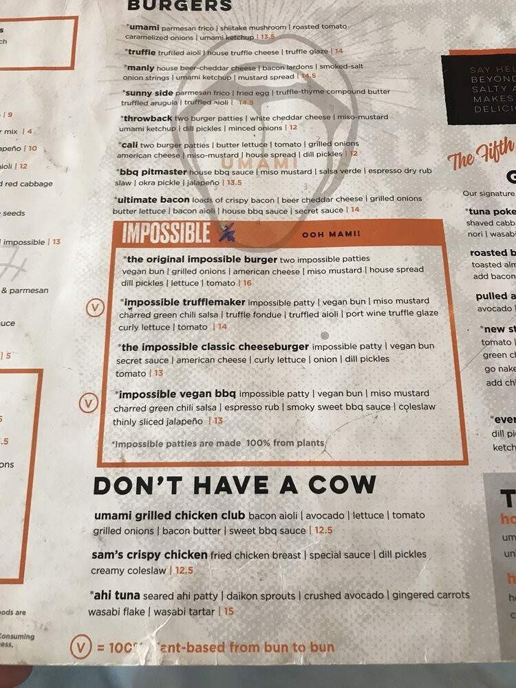Umami Burger - Los Angeles, CA menu_pic