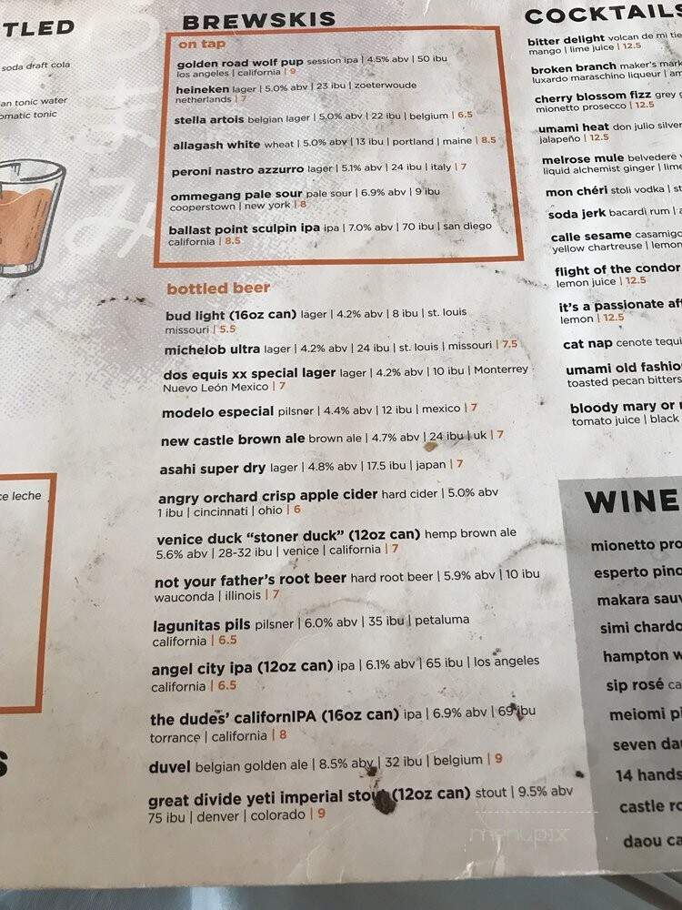 Umami Burger - Los Angeles, CA menu_pic
