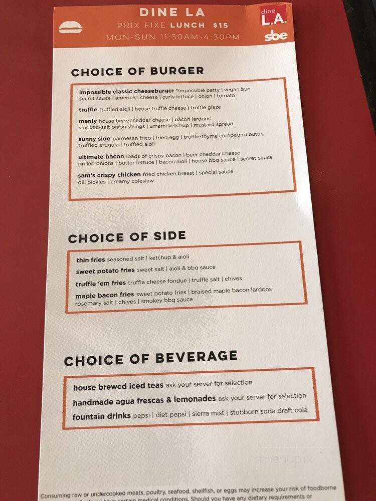 Umami Burger - Los Angeles, CA menu_pic