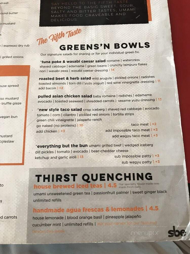 Umami Burger - Los Angeles, CA menu_pic