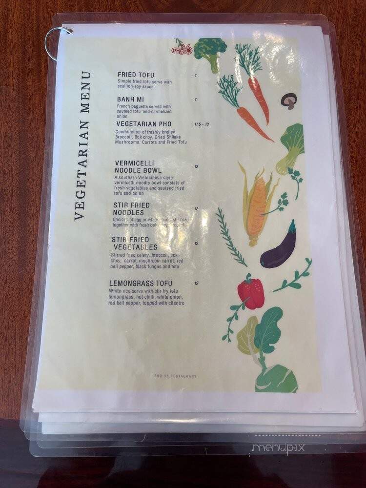 Pho36 - Lynnwood, WA menu_pic