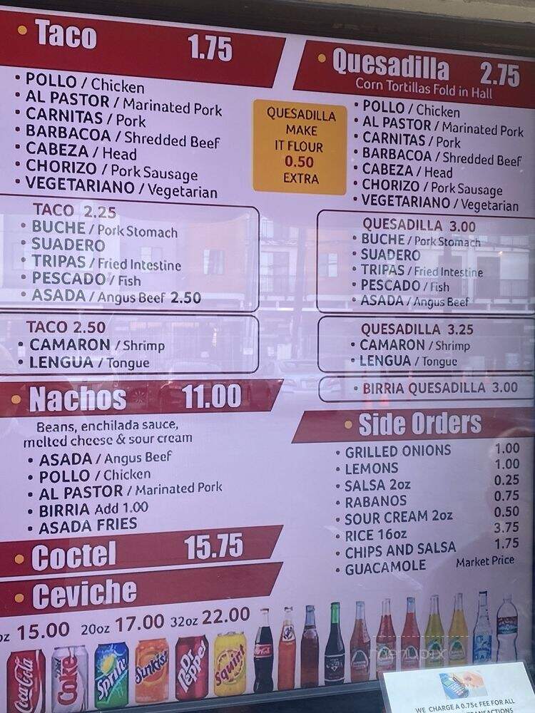 El Sauz - Long Beach, CA menu_pic