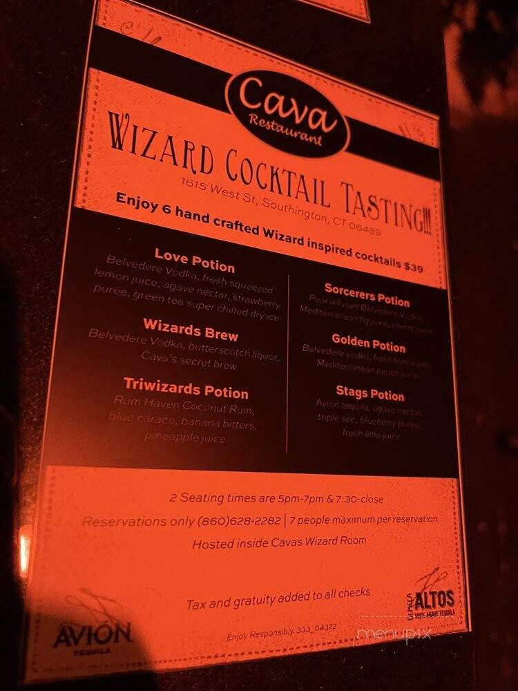 Cava Restaurant - Southington, CT menu_pic