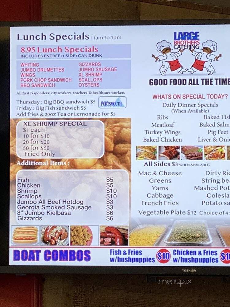 Large Brothers Catering - Portsmouth, VA menu_pic
