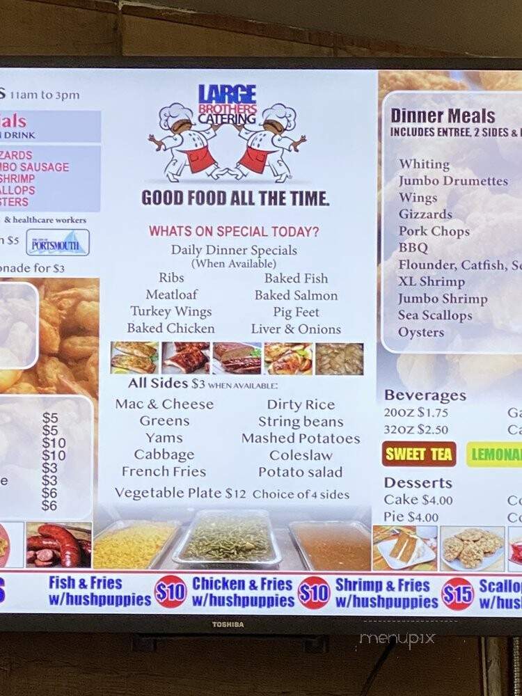 Large Brothers Catering - Portsmouth, VA menu_pic