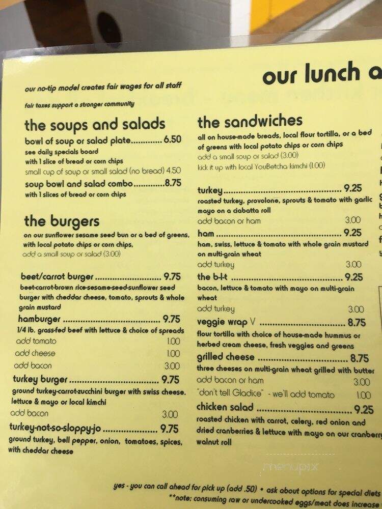 Butter - Minneapolis, MN menu_pic