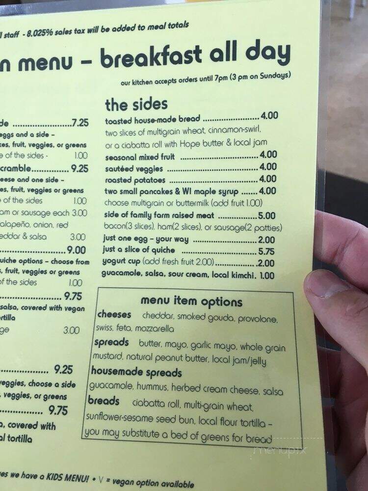 Butter - Minneapolis, MN menu_pic