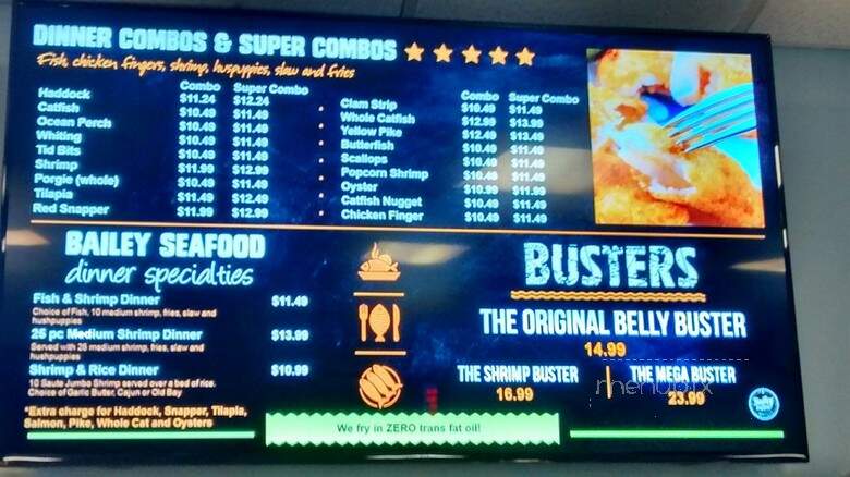 Bailey Seafood - Buffalo, NY menu_pic