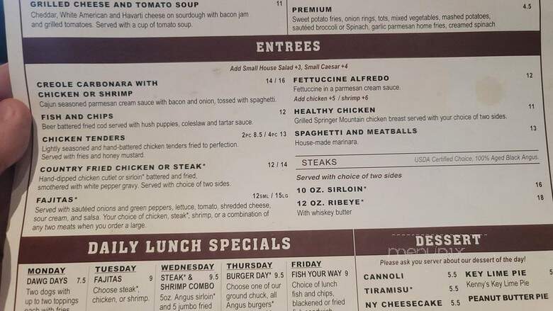 Ralph's Tavern - Kennesaw, GA menu_pic