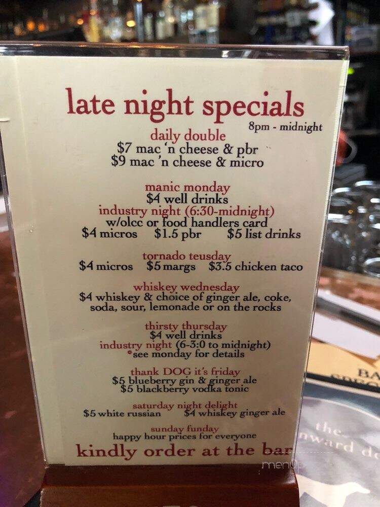 Crowbar - Corvallis, OR menu_pic