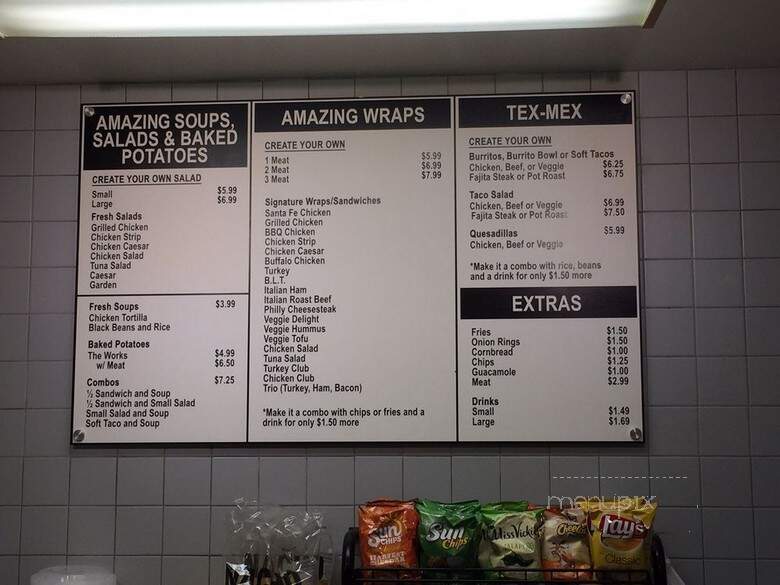 Amazing Wraps - Dallas, TX menu_pic