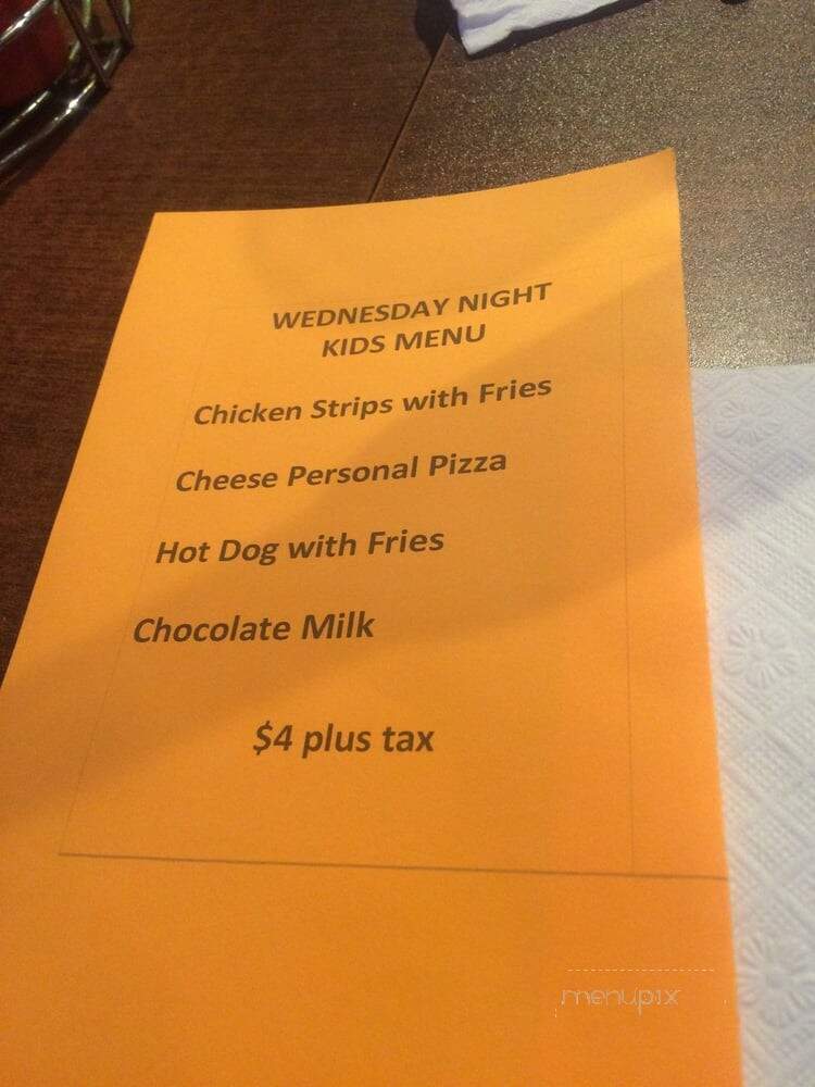 Trackside Bar & Grill - Durango, IA menu_pic