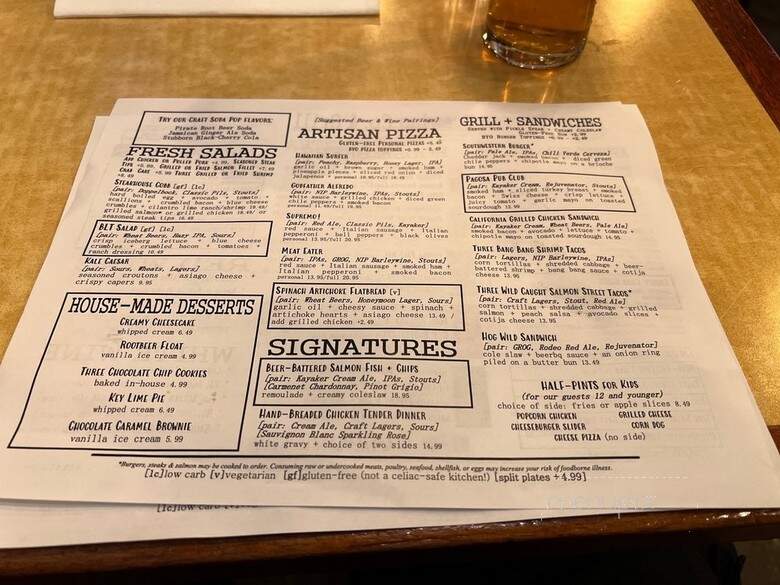 Pagosa Brewing Company - Pagosa Springs, CO menu_pic
