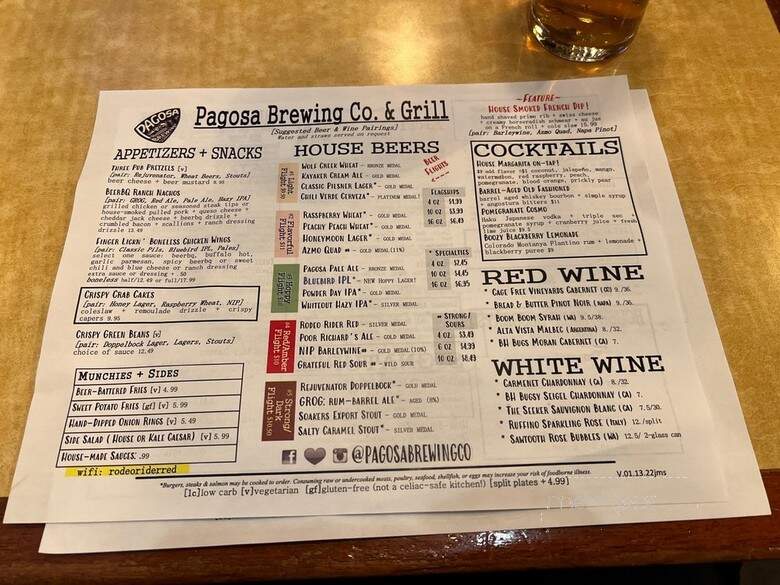 Pagosa Brewing Company - Pagosa Springs, CO menu_pic