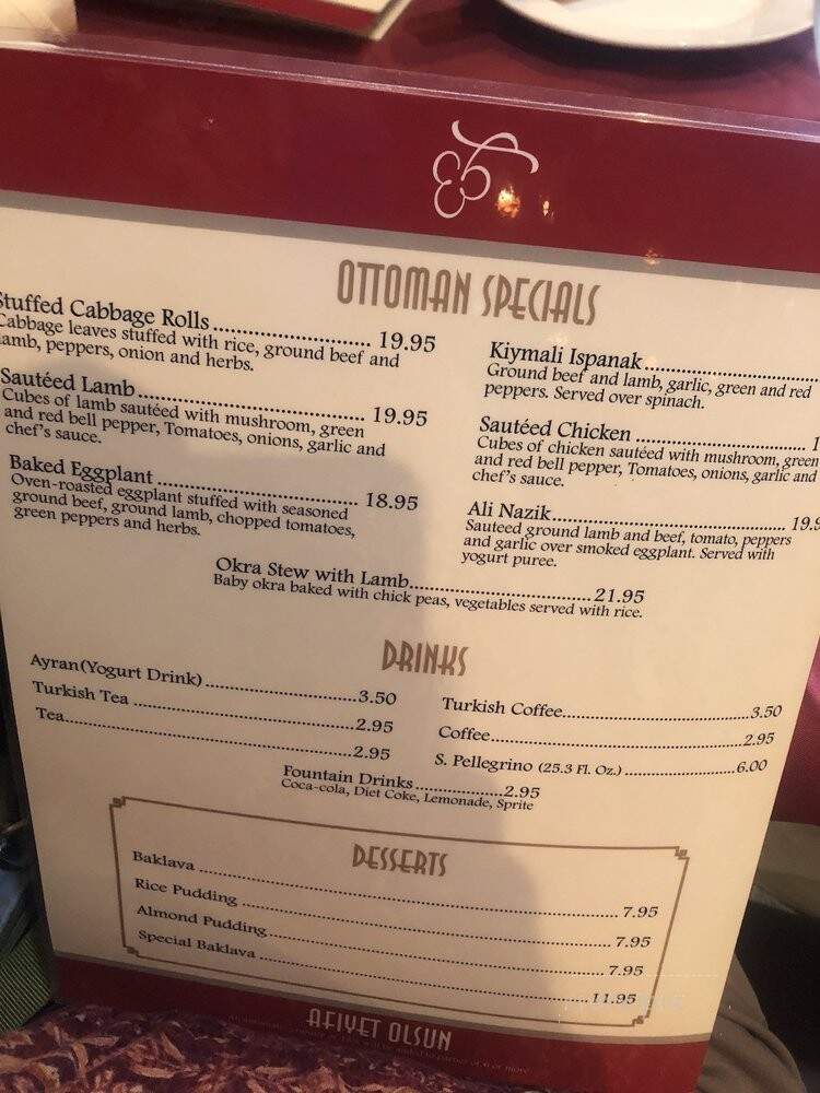 Sultan's Mediterranean Cuisine - West Chester, OH menu_pic