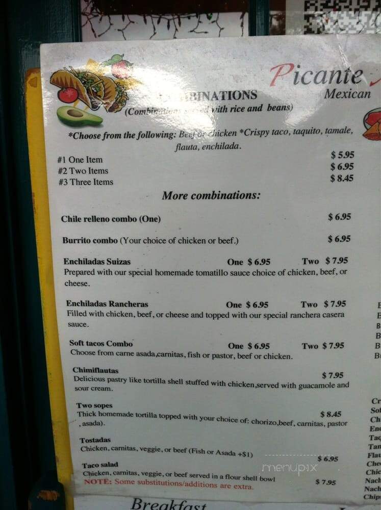 Picante Martin's Mexican - Newport Beach, CA menu_pic