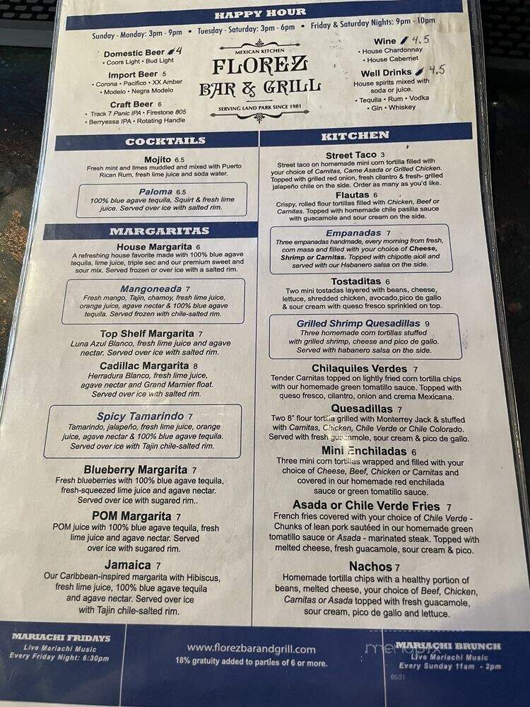 Florez Coffee Shop - Sacramento, CA menu_pic