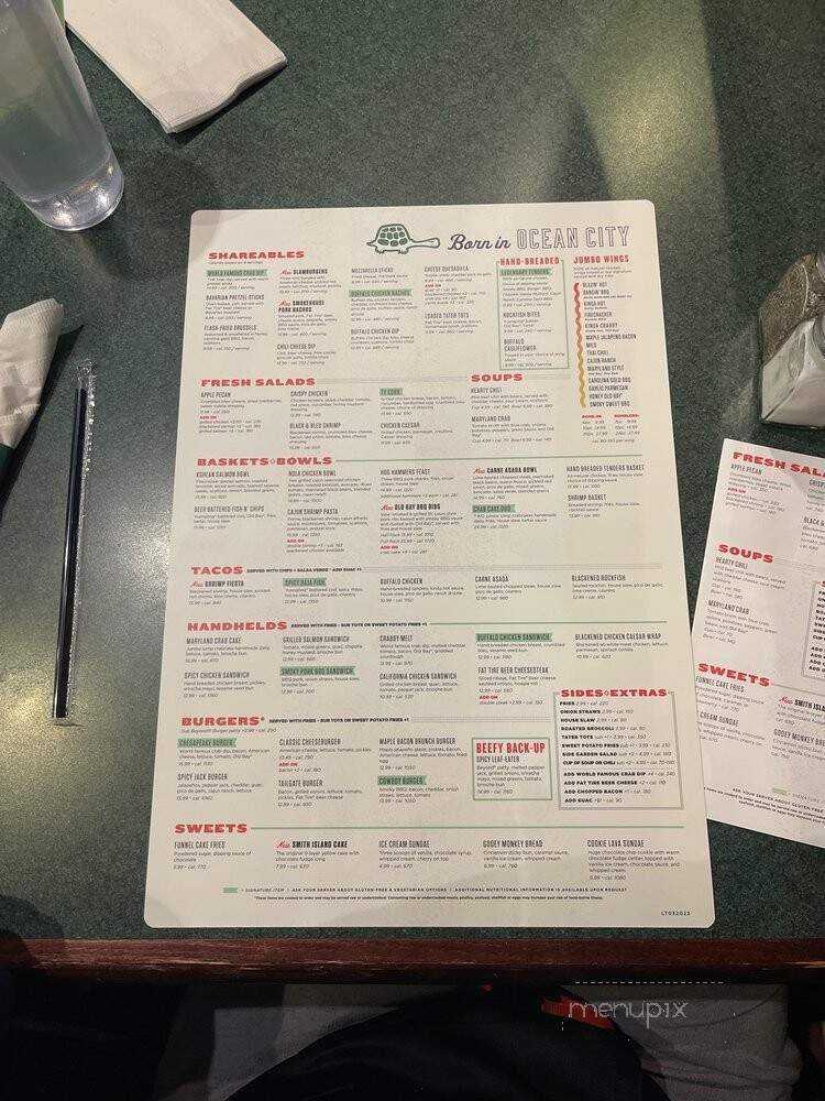 Greene Turtle Sports Bar and Grille - Columbia, MD menu_pic