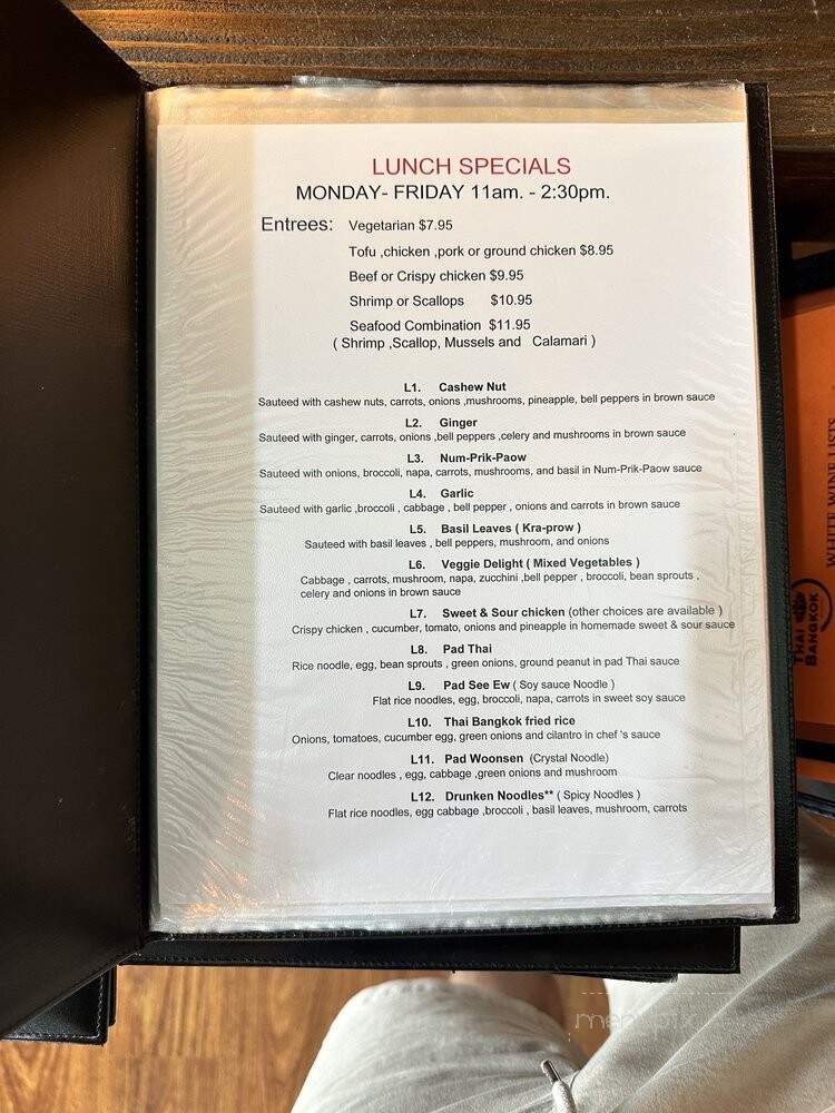 Thai Bangkok - High Point, NC menu_pic
