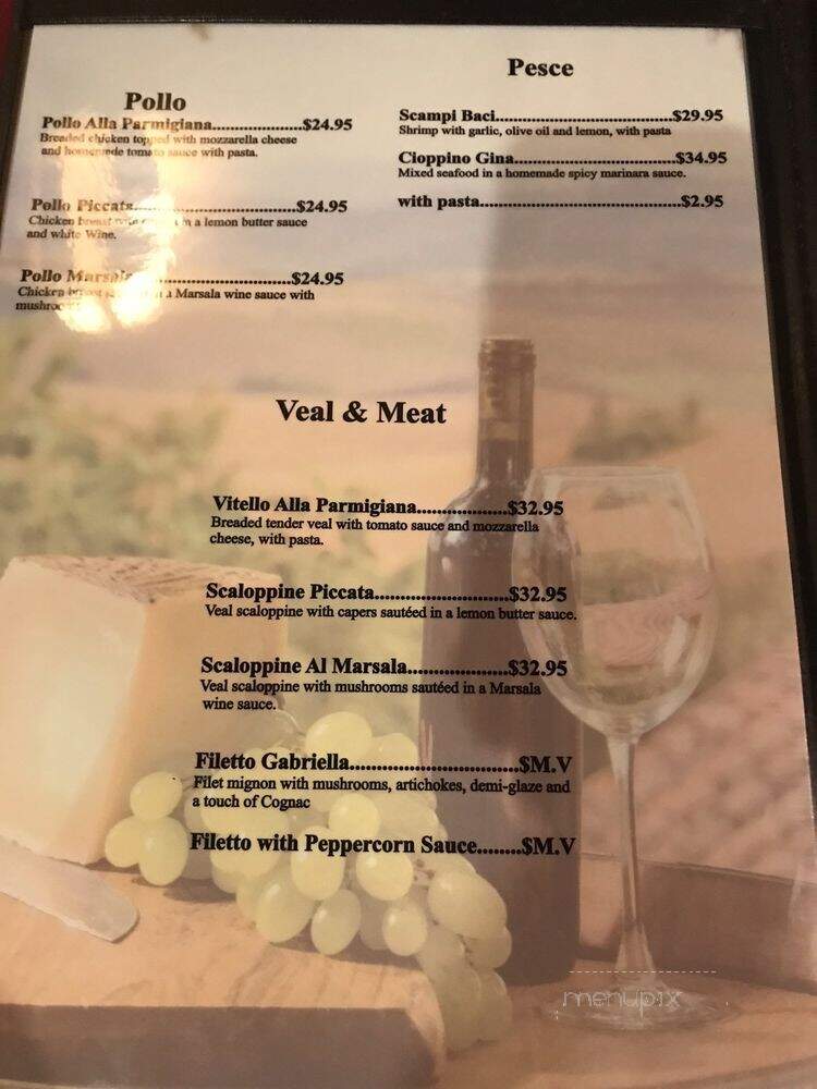 Baci Ristorante - Anaheim, CA menu_pic