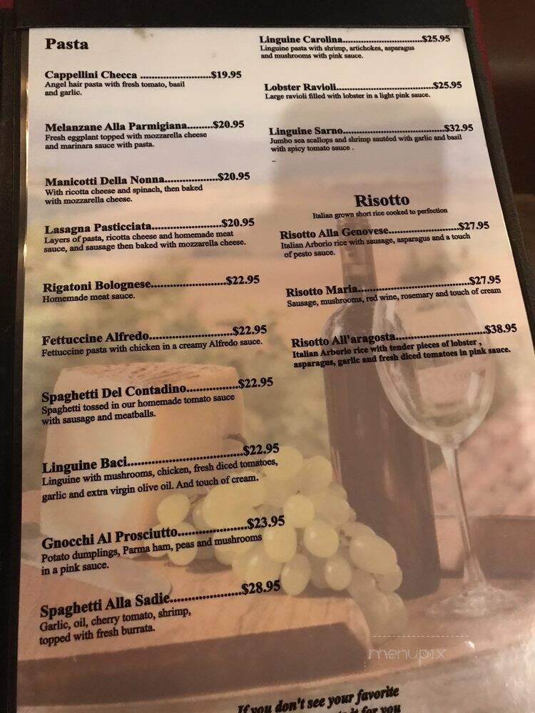 Baci Ristorante - Anaheim, CA menu_pic