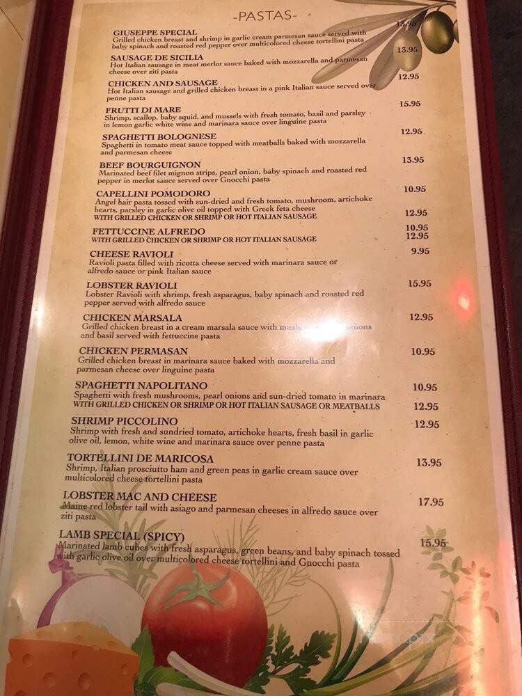 Giuseppe's - Burnsville, MN menu_pic