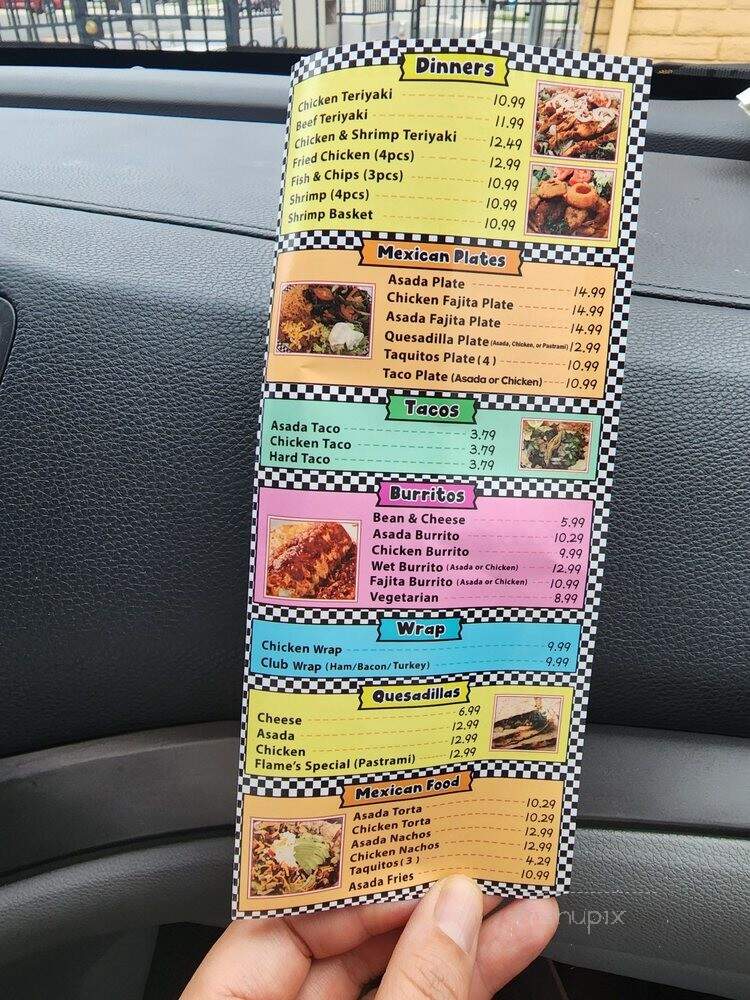 Flames - Lakewood, CA menu_pic