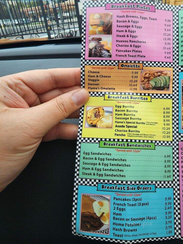 Flames - Lakewood, CA menu_pic