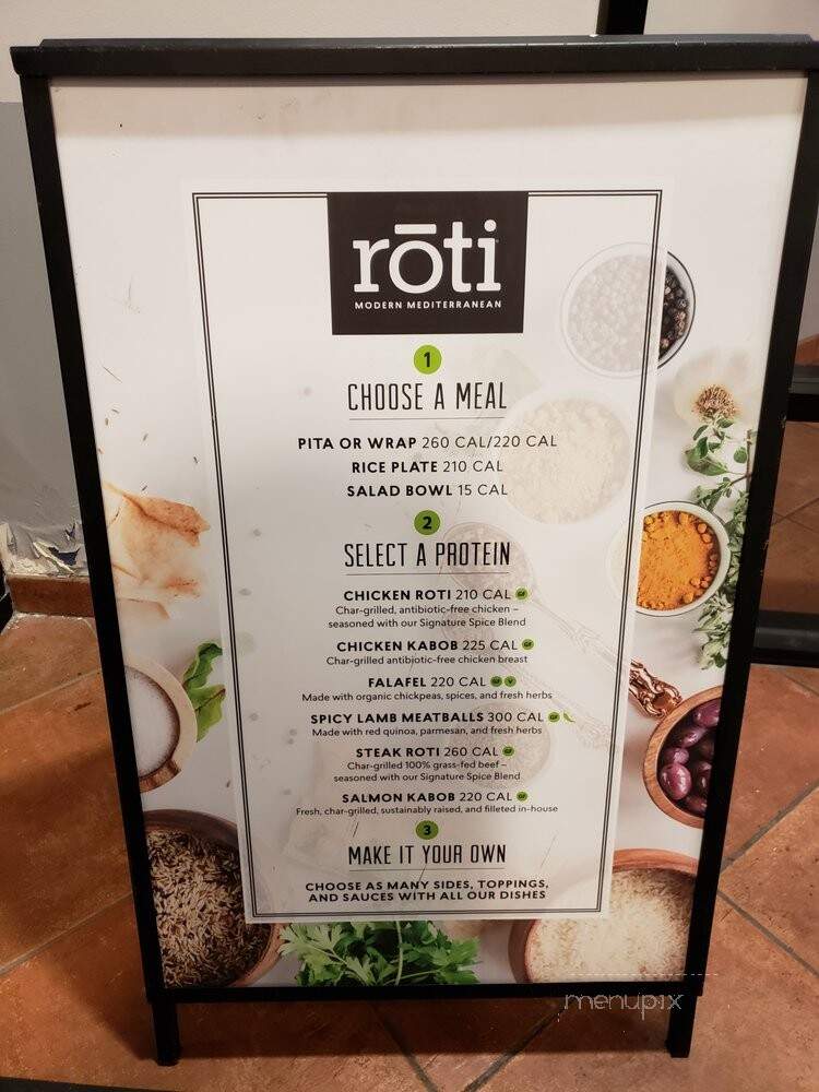 Roti Mediterranean Grill - Vernon Hills, IL menu_pic