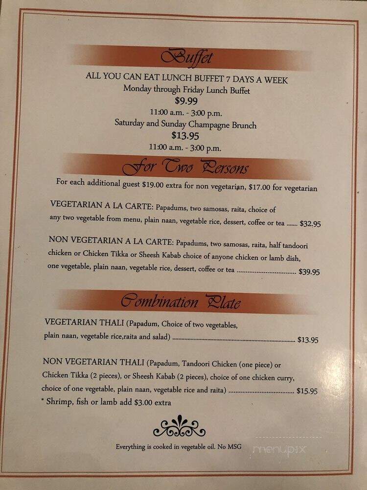 Royal Delhi Palace Cuisine of India - Canoga Park, CA menu_pic