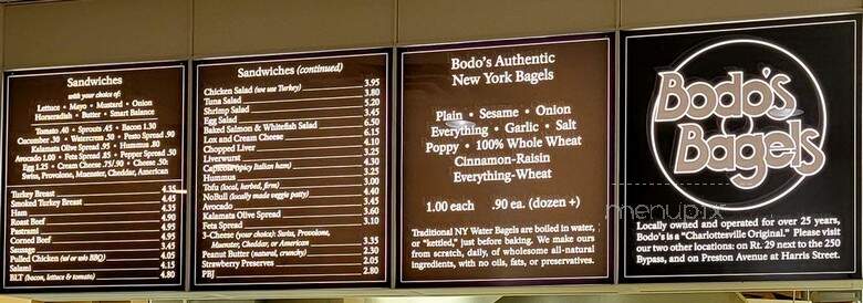 Bodo's Bagel Bakery Sandwich - Charlottesville, VA